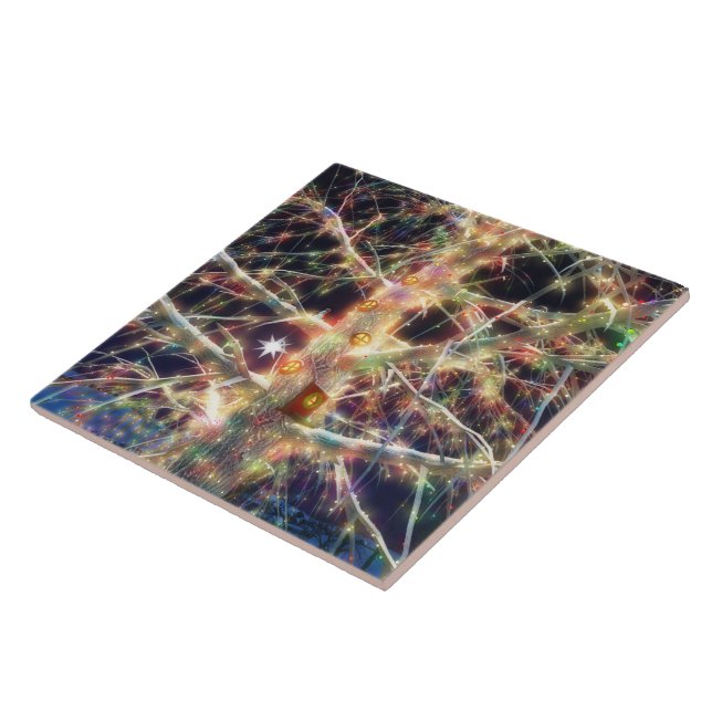Weihnachtsbaum Dekorative Tile / Trivet Fliese (Seite)