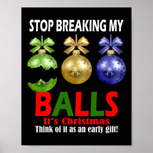 Weihnachtsbaum-Dekorierendes T-Shirt Zerbricht Mei Poster