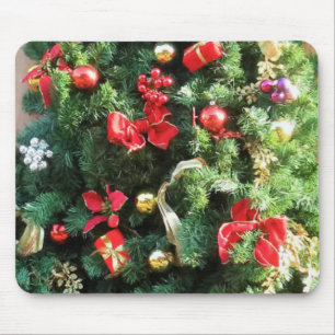 Weihnachtsbaum dekoriert mousepad
