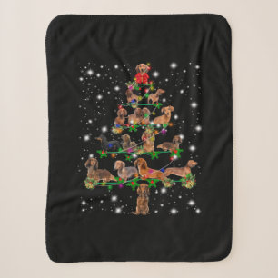 Weihnachtsbaum der Dackel mit leuchtendem Licht Sherpadecke