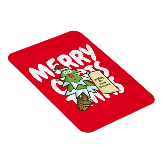 Weihnachtsbaum, der das Glück wünscht Magnet (Rechte Seite)