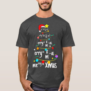 Weihnachtsbaum der Gleichungen Math Nerd Science T T-Shirt