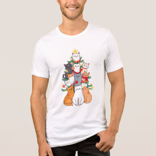 Weihnachtsbaum der Kätzchen von Sandra Boynton Tri-Blend Shirt
