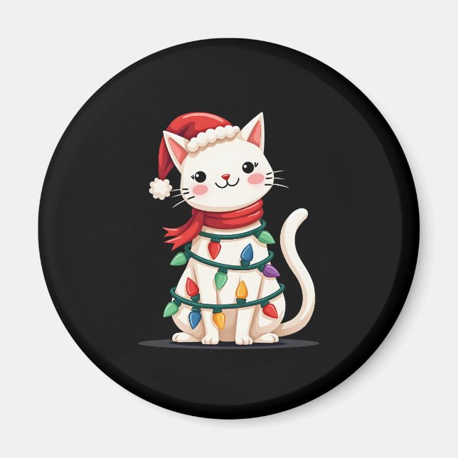 Weihnachtsbaum der Katze (1) Magnet (Vorne)