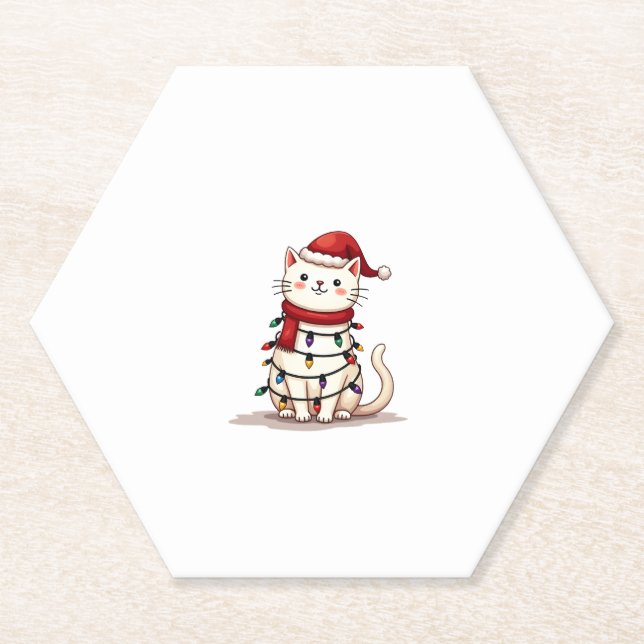 Weihnachtsbaum der Katze (1) Untersetzer (Vorderseite)