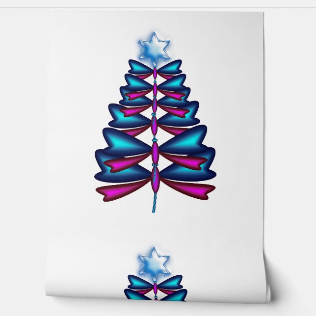 Weihnachtsbaum der Libelle Tapete (Abrollen)