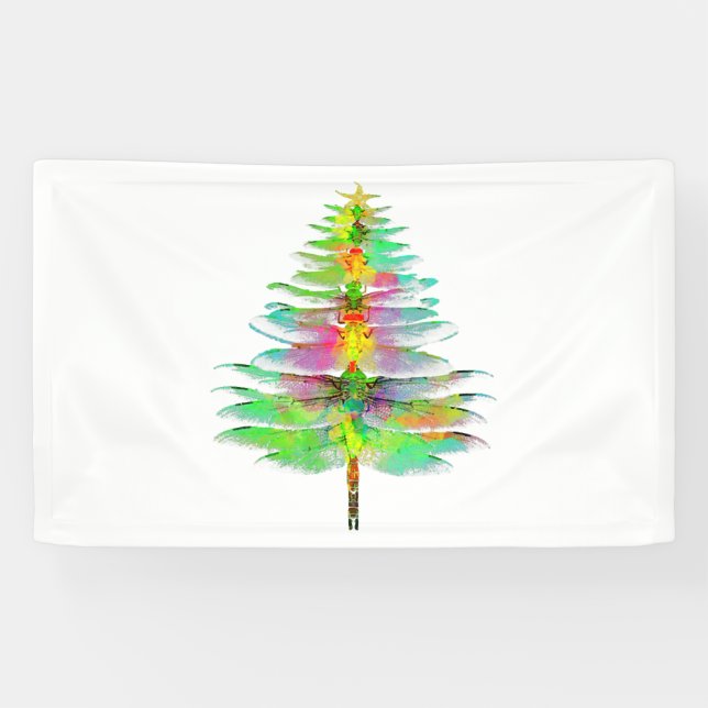 Weihnachtsbaum der Libellen Banner (Horizontal)
