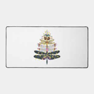 Weihnachtsbaum der Libellen Schreibtischunterlage
