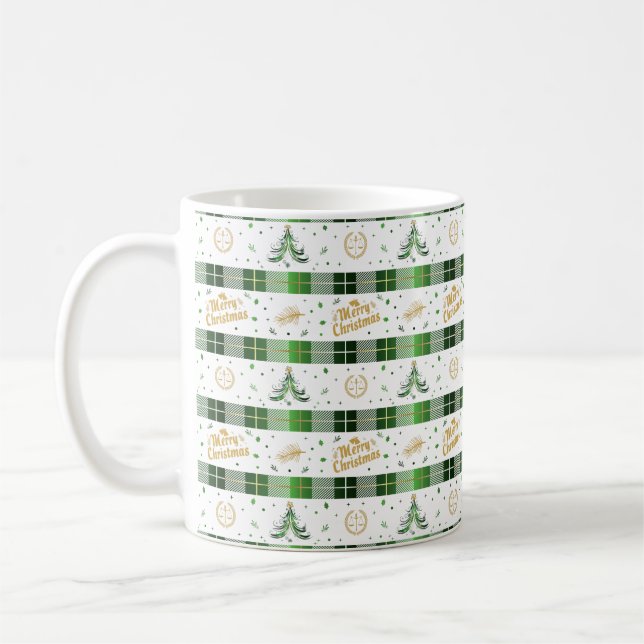 Weihnachtsbaum des Anwalts - Skala der Gerechtigke Kaffeetasse (Links)