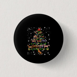 Weihnachtsbaum des Pferdes, bedeckt durch Blitzlic Button