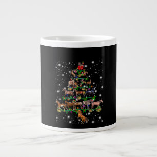 Weihnachtsbaum des Pferdes, bedeckt durch Blitzlic Jumbo-Tasse