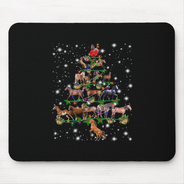 Weihnachtsbaum des Pferdes, bedeckt durch Blitzlic Mousepad (Vorne)