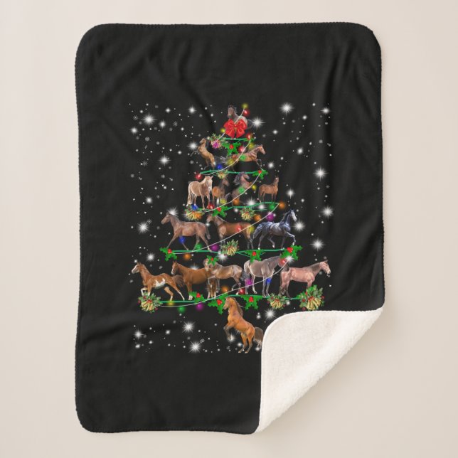 Weihnachtsbaum des Pferdes, bedeckt durch Blitzlic Sherpadecke (Vorderseite)