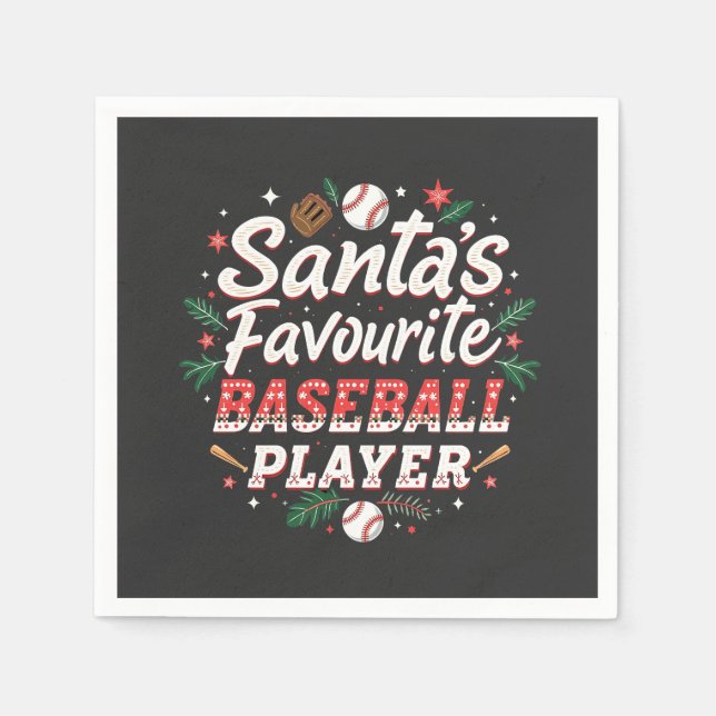 Weihnachtsbaum des Weihnachtsmanns zum beliebten B Serviette (Vorderseite)