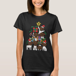 Weihnachtsbaum Deutscher Kurzläufer-Pointer-Hund 2 T-Shirt