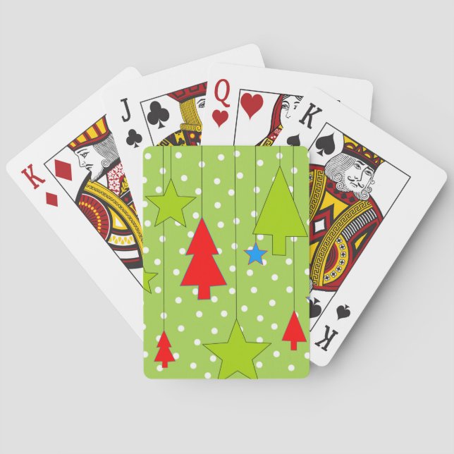 Weihnachtsbaum drucken spielkarten (Rückseite)