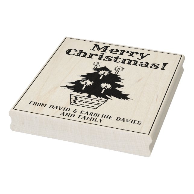 Weihnachtsbaum - Eigene Weihnachtskarten drucken Gummistempel (Stempel)