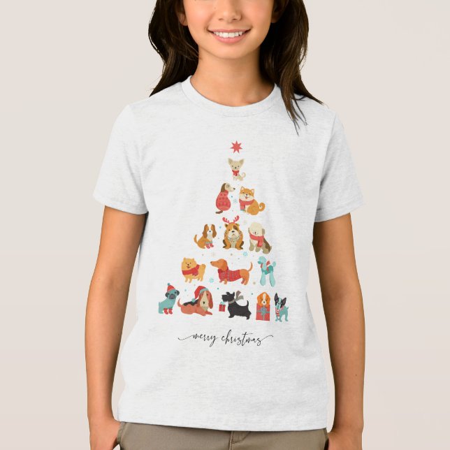 Weihnachtsbaum - Ein Schwanz-Wagner-Urlaub Tri-Blend Shirt (Vorderseite)