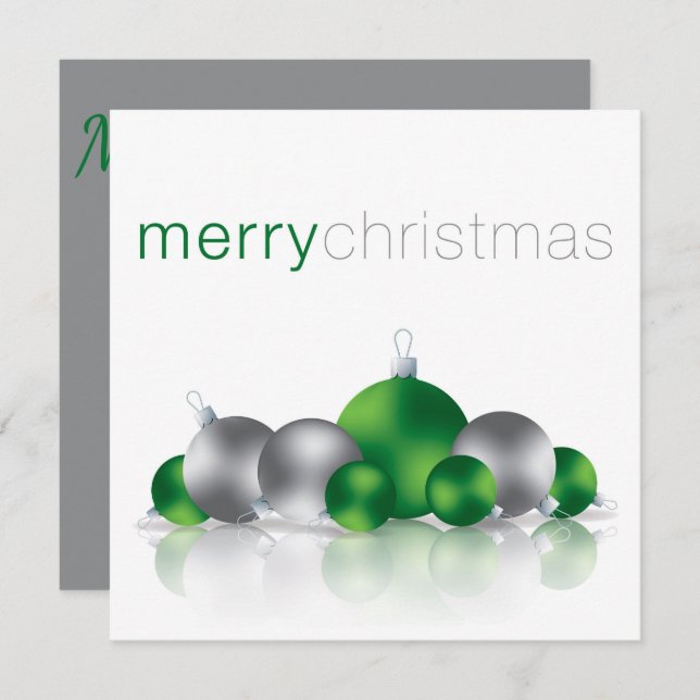 Weihnachtsbaum Einladung (Vorne/Hinten)