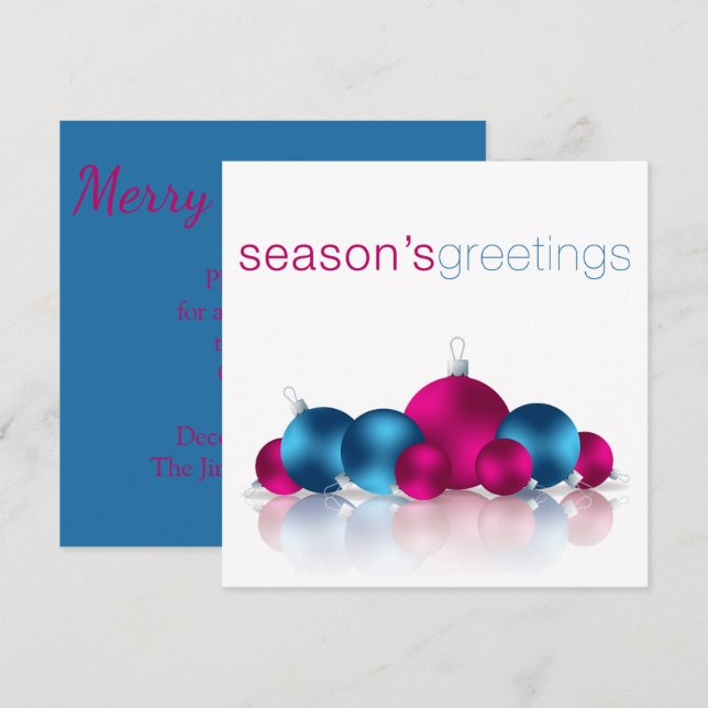 Weihnachtsbaum Einladung (Vorne/Hinten)