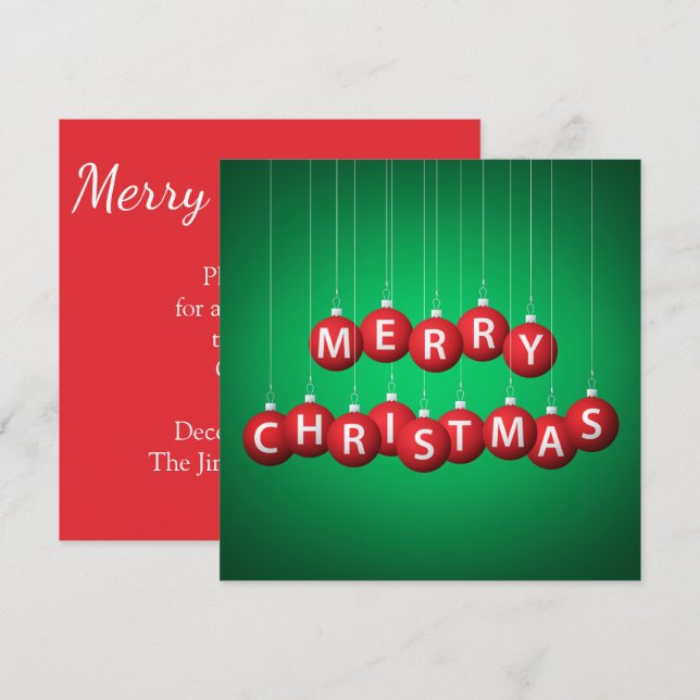 Weihnachtsbaum Einladung (Vorne/Hinten)