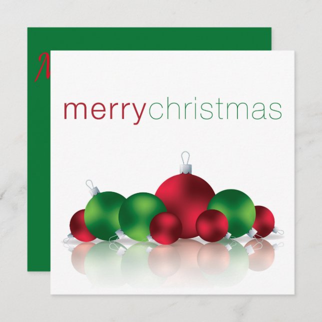 Weihnachtsbaum Einladung (Vorne/Hinten)