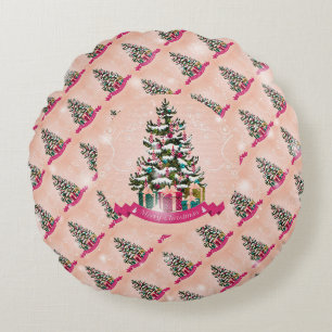 Weihnachtsbaum Elegantes Geschenk Rundkissen Rundes Kissen