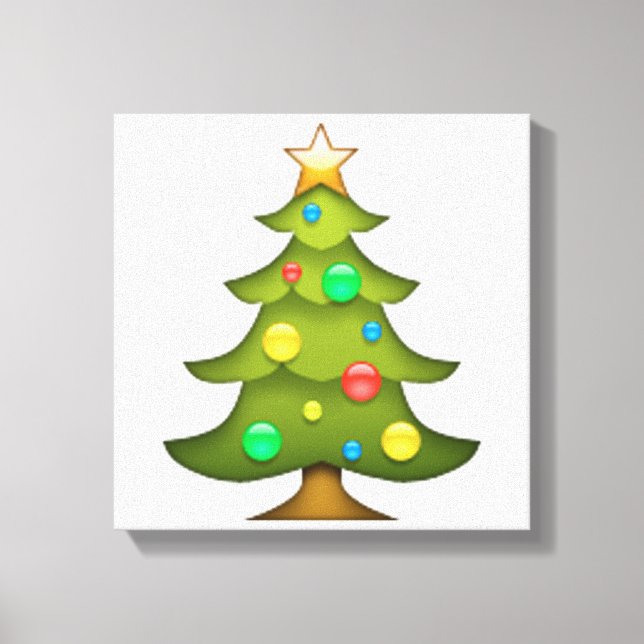 Weihnachtsbaum - Emoji Leinwanddruck (Vorderseite)