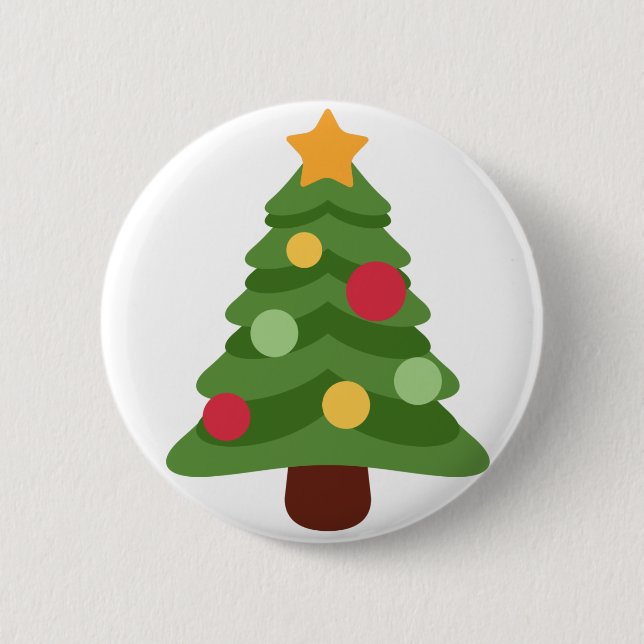 Weihnachtsbaum Emojis Button (Vorderseite)