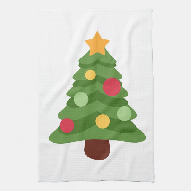 Weihnachtsbaum Emojis Handtuch (Vertikal)