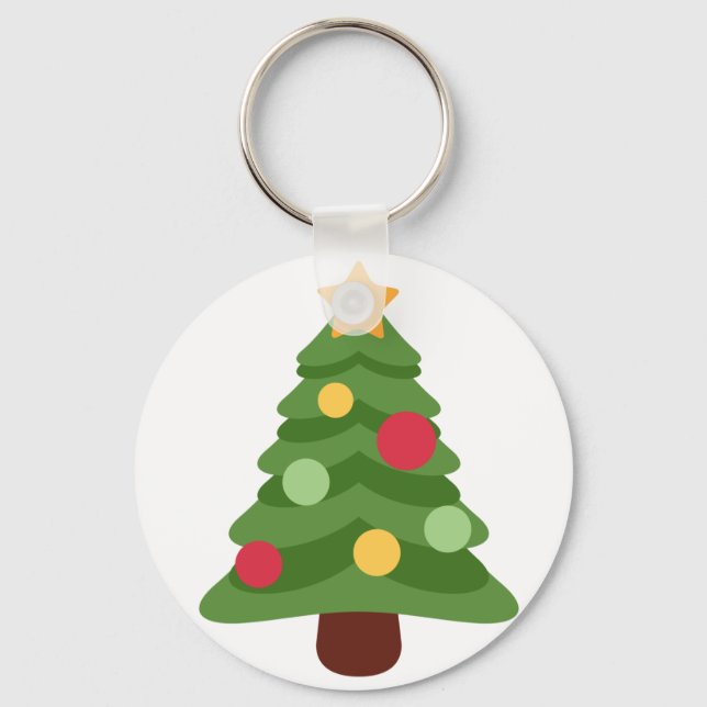 Weihnachtsbaum Emojis Schlüsselanhänger (Vorderseite)