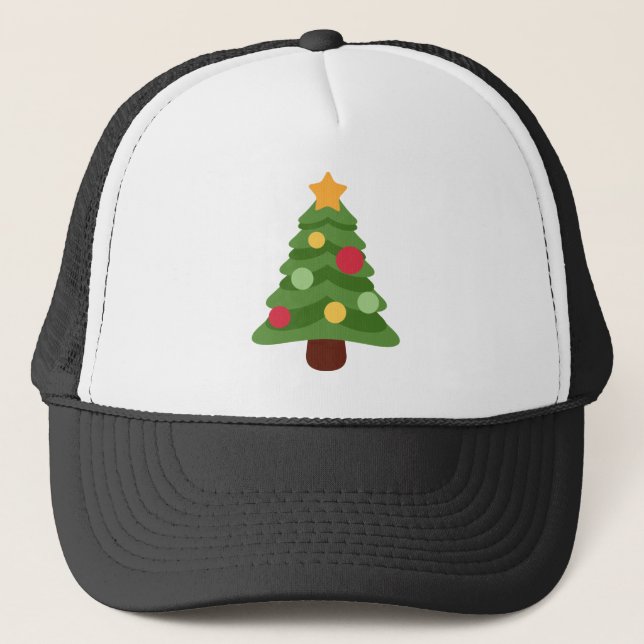 Weihnachtsbaum Emojis Truckerkappe (Vorderseite)