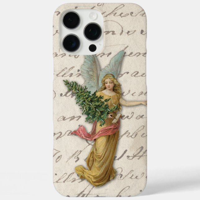 Weihnachtsbaum Engel Antike Viktorianische Papiers iPhone 16 Pro Max Hülle (Rückseite)