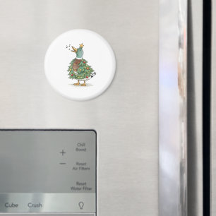 Weihnachtsbaum-Ente singt für lustige Feiertagslie Magnet