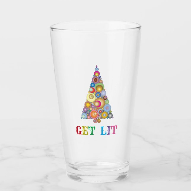 Weihnachtsbaum erhält lit farbenfrohe Niedliche So Glas (Vorderseite)