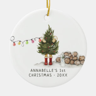 Weihnachtsbaum Erstes Weihnachtsgeschenk des Kind Keramik Ornament