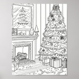 Weihnachtsbaum - Erwachsenenfarben Poster