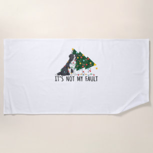Weihnachtsbaum Es ist nicht mein Fault Border Coll Strandtuch