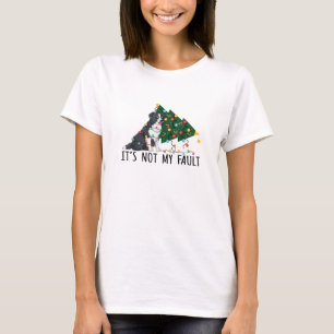 Weihnachtsbaum Es ist nicht mein Fault Border Coll T-Shirt