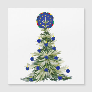 Weihnachtsbaum - Europäische Gewerkschaft EU Eur Magnetkarte