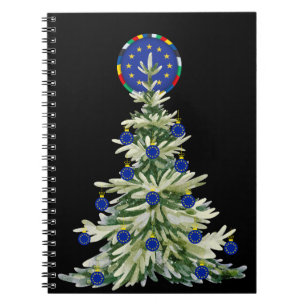 Weihnachtsbaum - Europäische Gewerkschaft EU Eur Notizblock