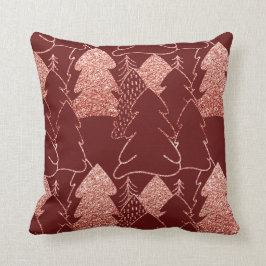 Weihnachtsbaum Extravagant Glitzer Rose Gold Burgu Kissen