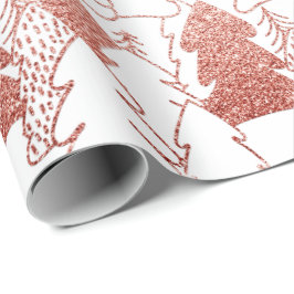Weihnachtsbaum Extravaganter Glitzer Eis Rose Gold Geschenkpapier