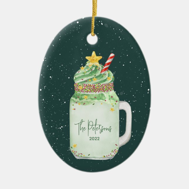 Weihnachtsbaum Extreme Milkshake Keramik O Keramik Ornament (Vorne)