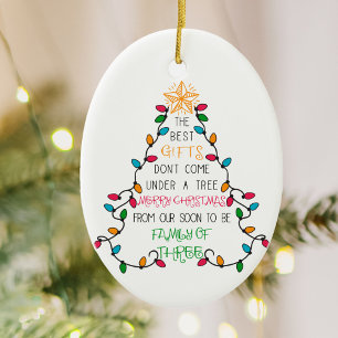 Weihnachtsbaum Familie der 3 Schwangerschaft Ankü Keramik Ornament