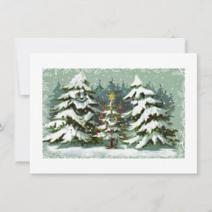 Weihnachtsbaum-Familien-Einladung Einladung