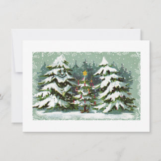 Weihnachtsbaum-Familien-Einladung Einladung