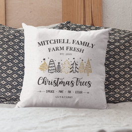 Weihnachtsbaum Familienbetrieb Rustikale Ferienein Kissen