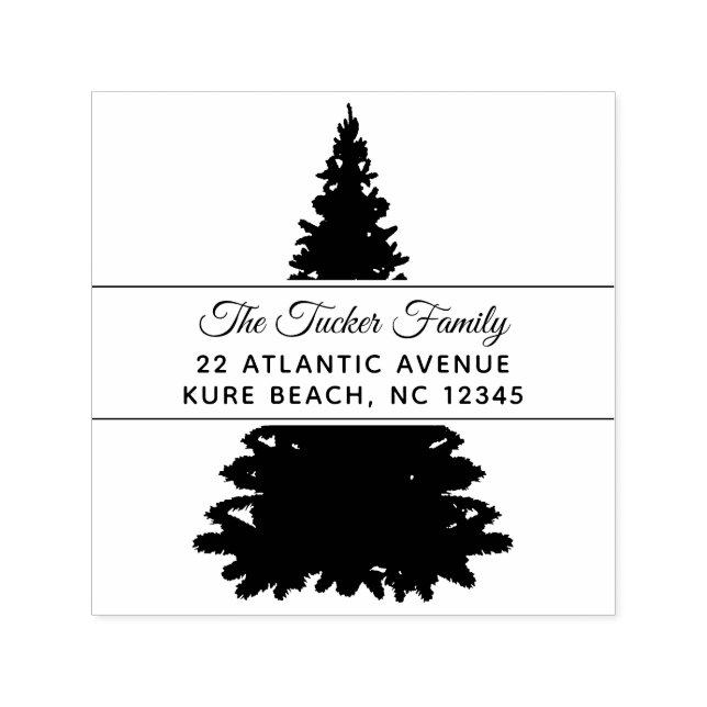 Weihnachtsbaum Familienname Rücksendeadresse Permastempel (Design)