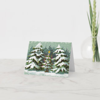 Weihnachtsbaum Familiennotecard Feiertagskarte